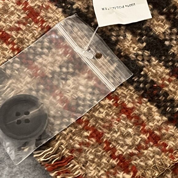 NWOT Mini Skirt Tweed 6Button Front  Dark Academia Preppy Raw Hem SZ Med - Picture 11 of 12